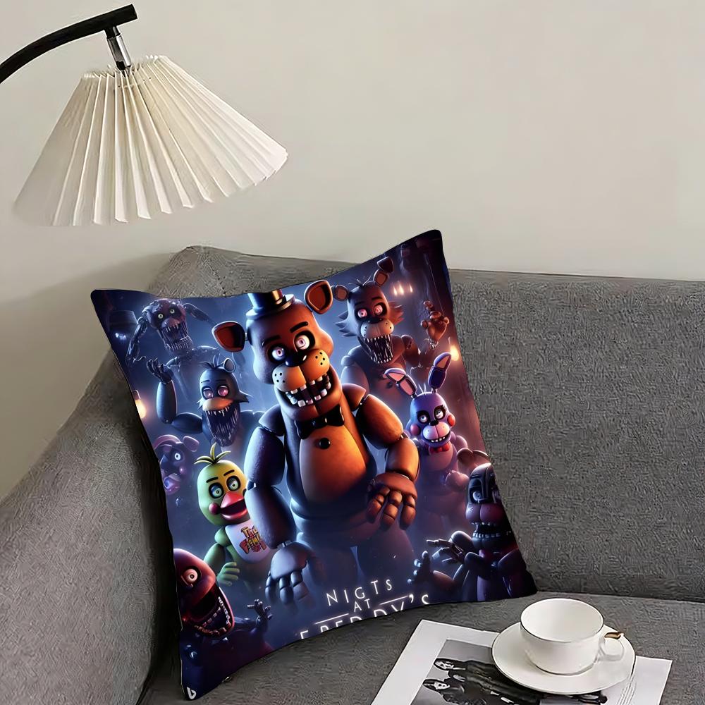 Movie Five N-Nights At F-Freddys 2 Cushion Cover Reversible Plush Pillow Cover – For Car, Sofa, Bedroom, Perfect As A Gift.