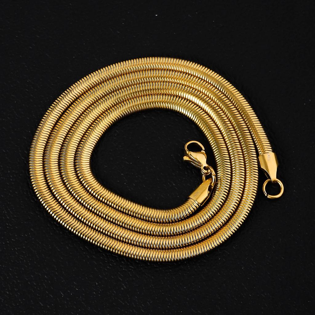Fashion Silver Stainless Steel 4mm Soft Snake Necklace Chain Necklaces Women Jewelry