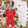 Large Size Christmas Tree Bowknot Double Layer Present Ribbon Knot Christmas Wreath Bow  Wedding