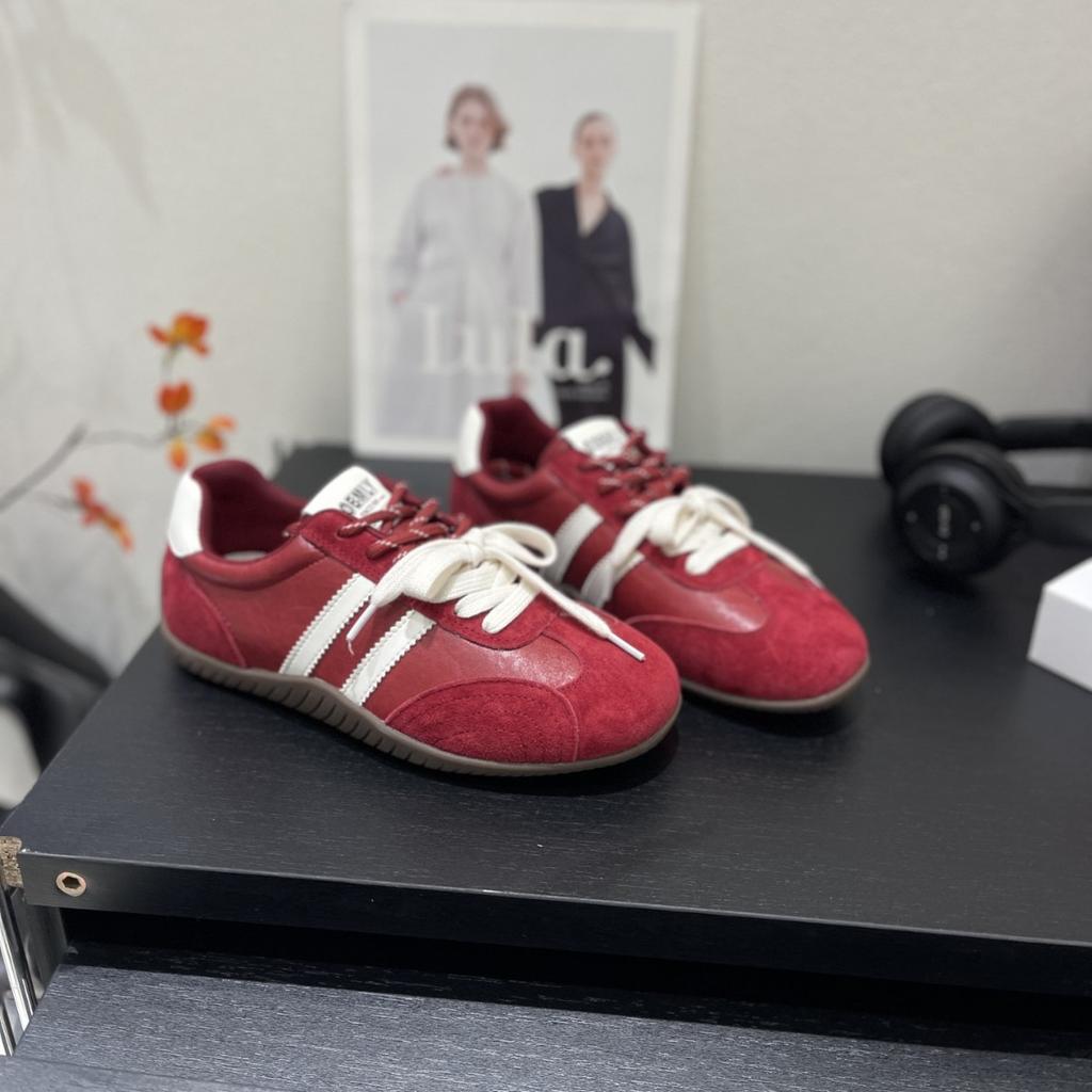 Leather Dexun Shoes 2025 Autumn New Women's Shoes Versatile Casual Sports Shoes Forrest Gump Shoes Mesh Breathable White Shoes