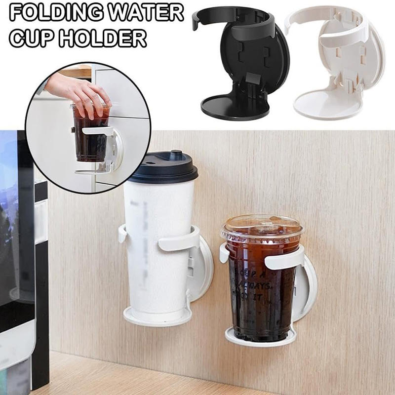 Platzsparender wandmontierter Klemm-Becherhalter Universeller Wasserflaschen-Becher-Organizer für Schreibtisch, Nachttisch, Büro