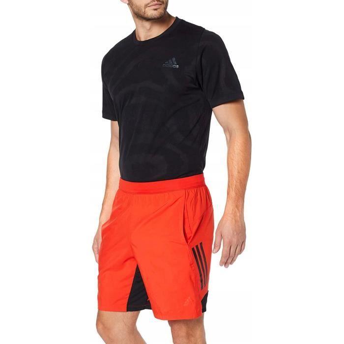 Short De Fitness - Adidas - 4krft Tech Woven - 8 Pouces - Respirant - Orange