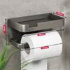 Wall-Mounted Roll Paper Storage Rack Aluminum Toilet Paper Container Paper Towel Holder  Restaurant