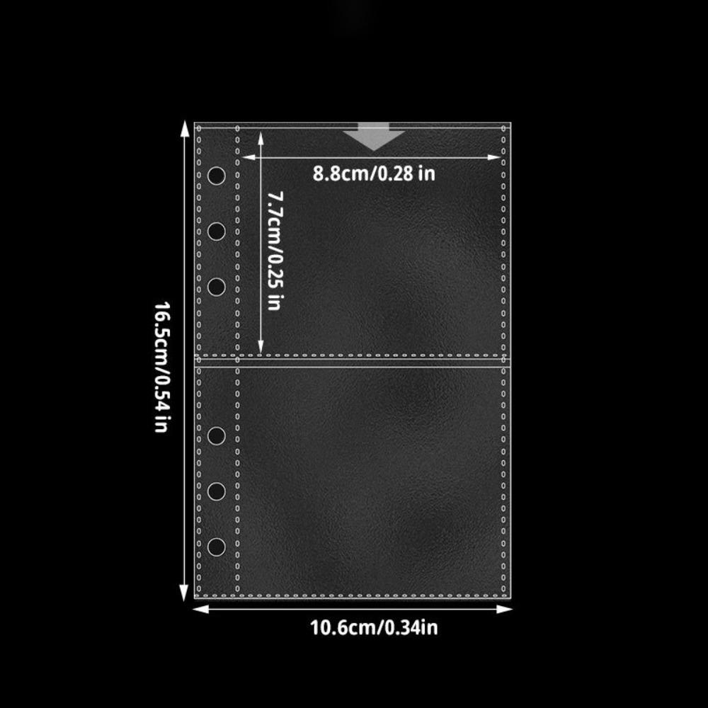 Inner Page Card Binder A6 Photocard Binder Sheets Transparent PP Acid Free Photo Album Refill Pages Multiple Pockets Sleeve