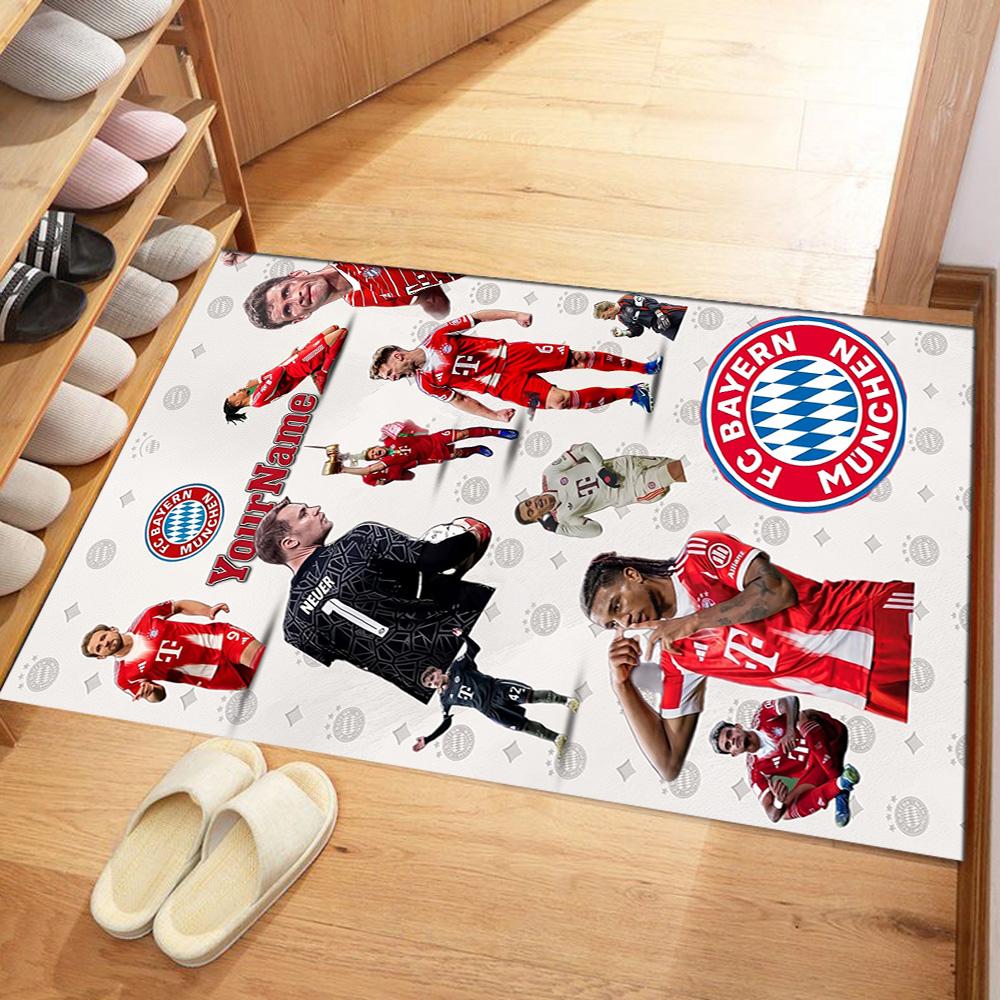 Bayern Munich Customize Your Name Floor Rug Office Rug Suitable for Entryway Balcony Kitchen Hallway Antislip Carpet Office home decor