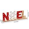 Abnehmbare Weihnachtsdekorationen für Zuhause Holzbuchstabe Weihnachtsmann Ornamente
