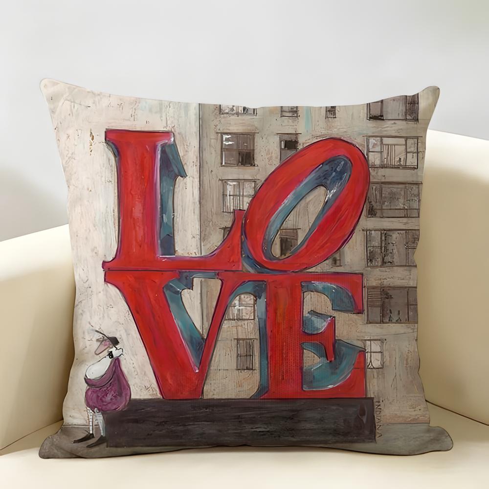 SSam Toft Art Retro Cushion Cover Natural Linen Organic Fabric DoubleSided Printing Room Sofa Decor Pillow Case