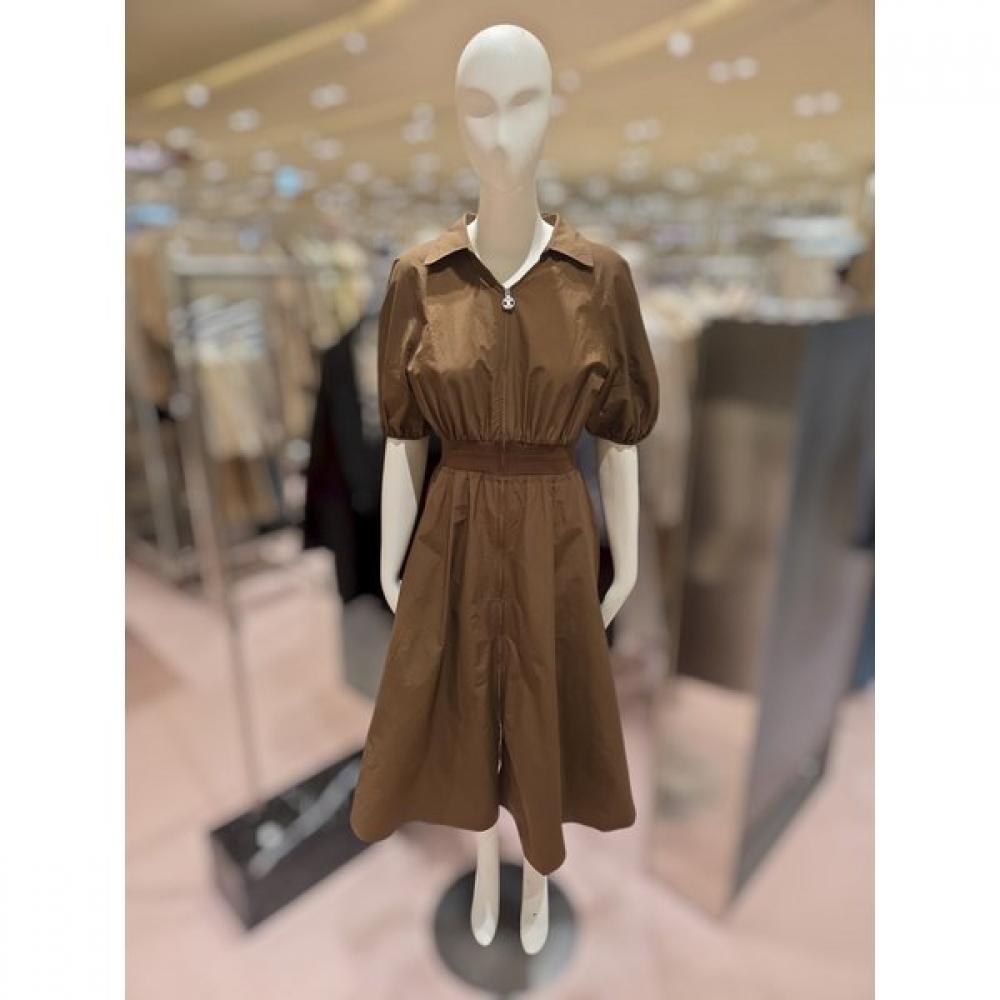 

Cc Collect Waist Banding Zip Up Dress C262pse134 BR/55