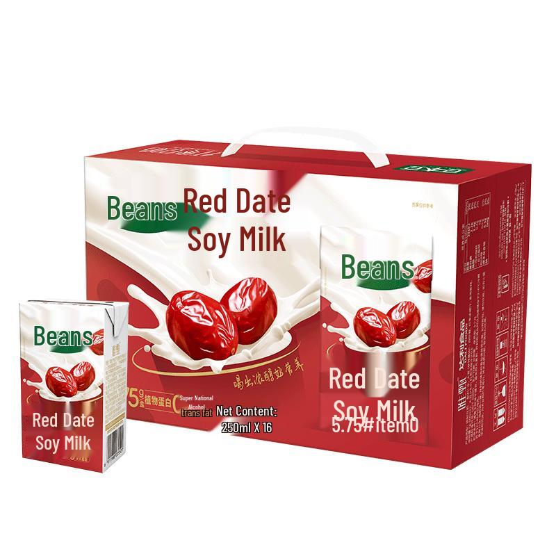 Doubendou Weizhen Red Date Soy Milk Drink, 16-Pack