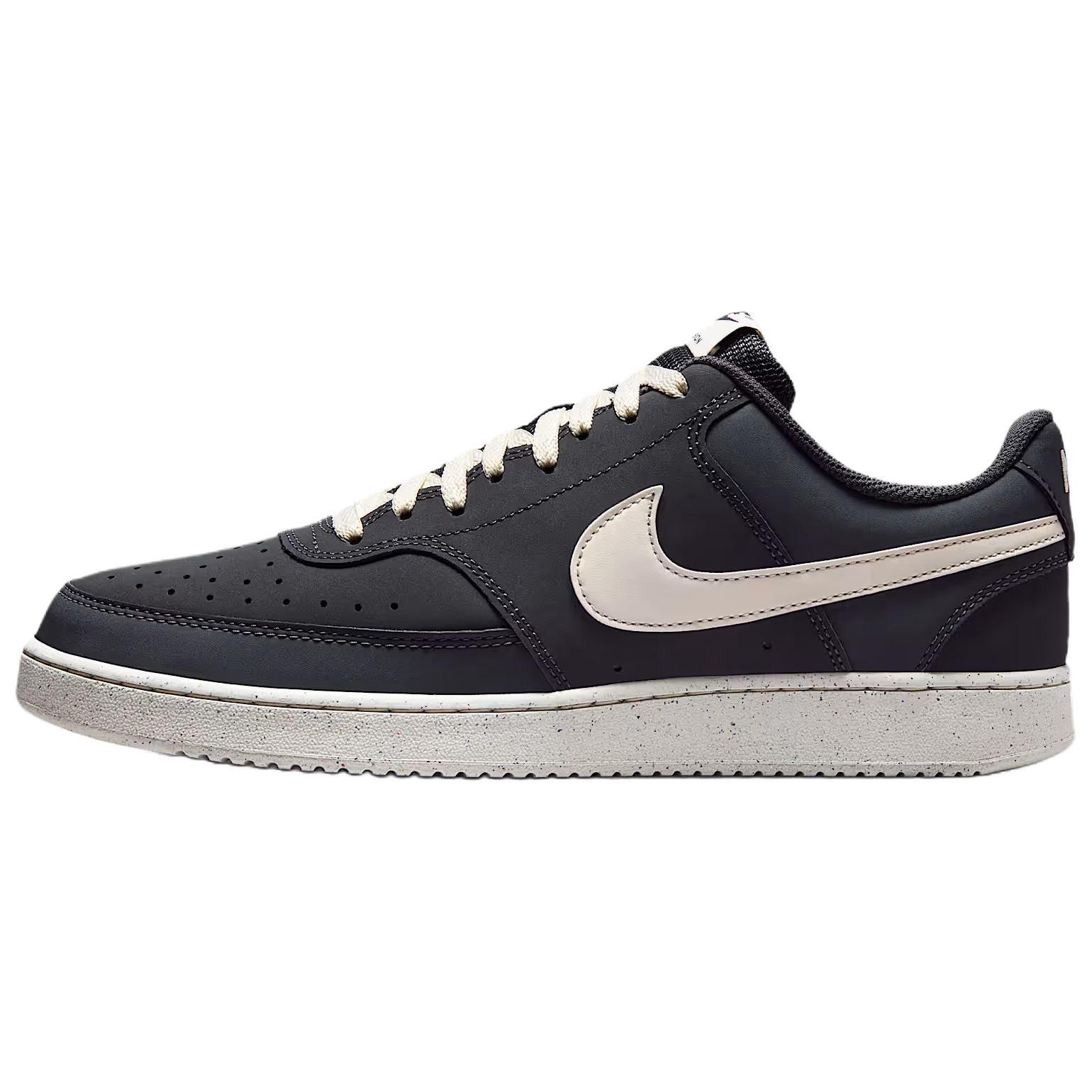 Nike Court Vision Low  Coal Black Light Ivory White  Men s HV8139-003 EU 44
