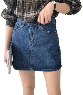 Syvent Tight Mini Denim Sexy Pencil Skirt Women's Skirt, Short,