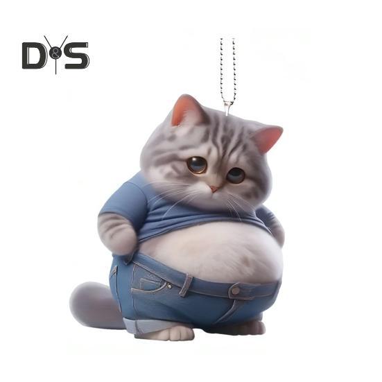 

Автомобильная подвеска многофункциональная подвеска большой живот кошки дизайн 2D акриловая автомобильная подвеска рюкзак Шарм Cat