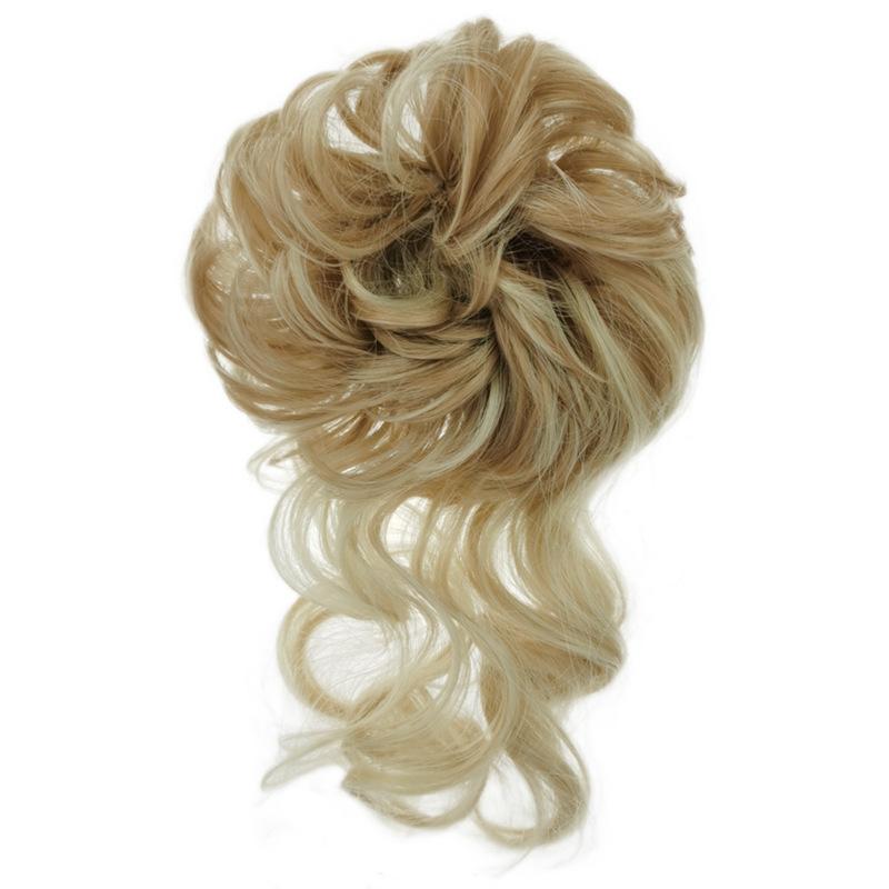 Artificial High-temperature Fiber Fake Hair Circle Fluffy Lazy Hair Bride Braiding Wig Messy Style