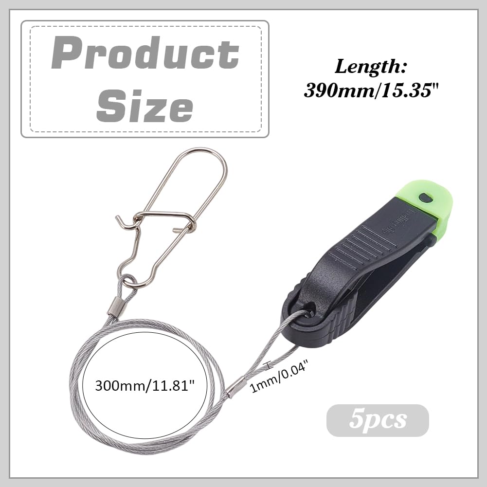 Downrigger Release Clips with Adjustable Steel Line Tensioner, Power Grip Release Clips for Kite, Offshore, Weights, Boats, Fishing Equipment