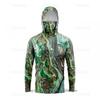 Mens Quick-Dry Ice Silk Long Sleeve UPF 50 Sun Protection Hooded Fishing Shirt With Integrated Face Cover
