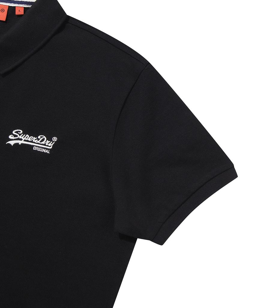 Syupeodeulai Vintage Logo Polo Shirt Black Sdmiqap60Blk