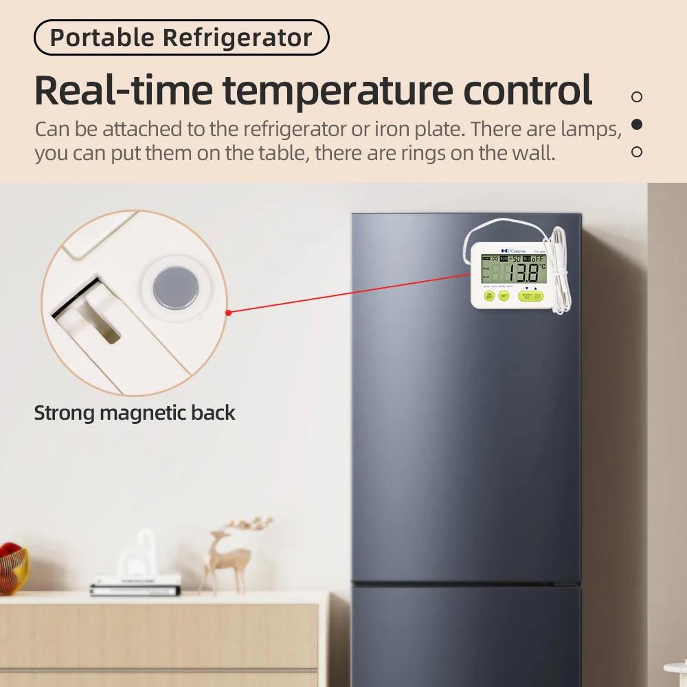 TM-3000 Digital Thermometer Household Mini Temperature Controller Portable Refrigerator Detection Thermometer With Sensor