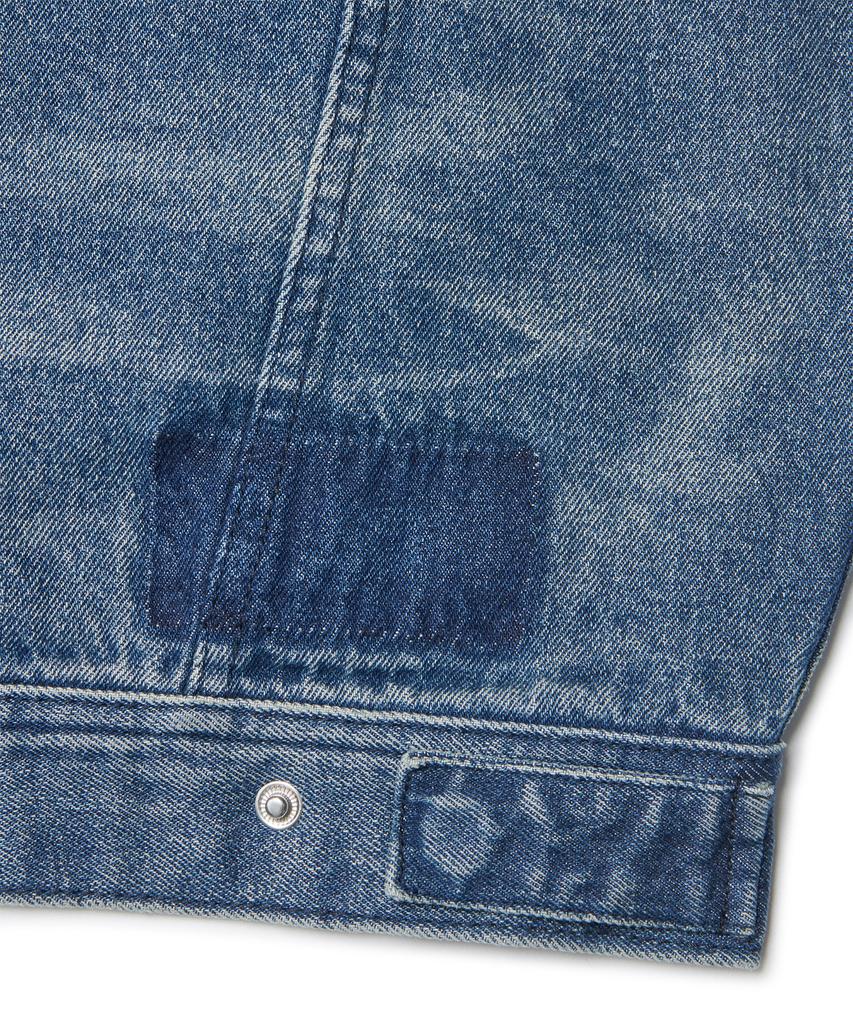 Nomanual Washed Denim Trucker Jacket - Washed Blue