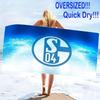 FC Schalke 04 Logo Print Beach Towel, Large Soft Quick Dry Towel for Beach Camping Swimming