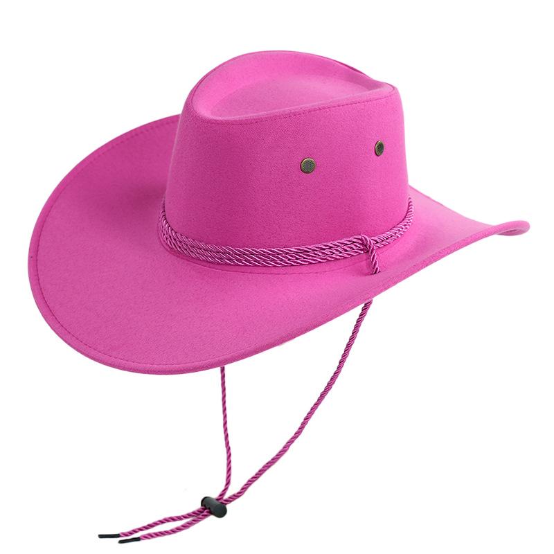 Men's Imitation Suede Western Cowboy Hat for Outdoor Camping & Hiking