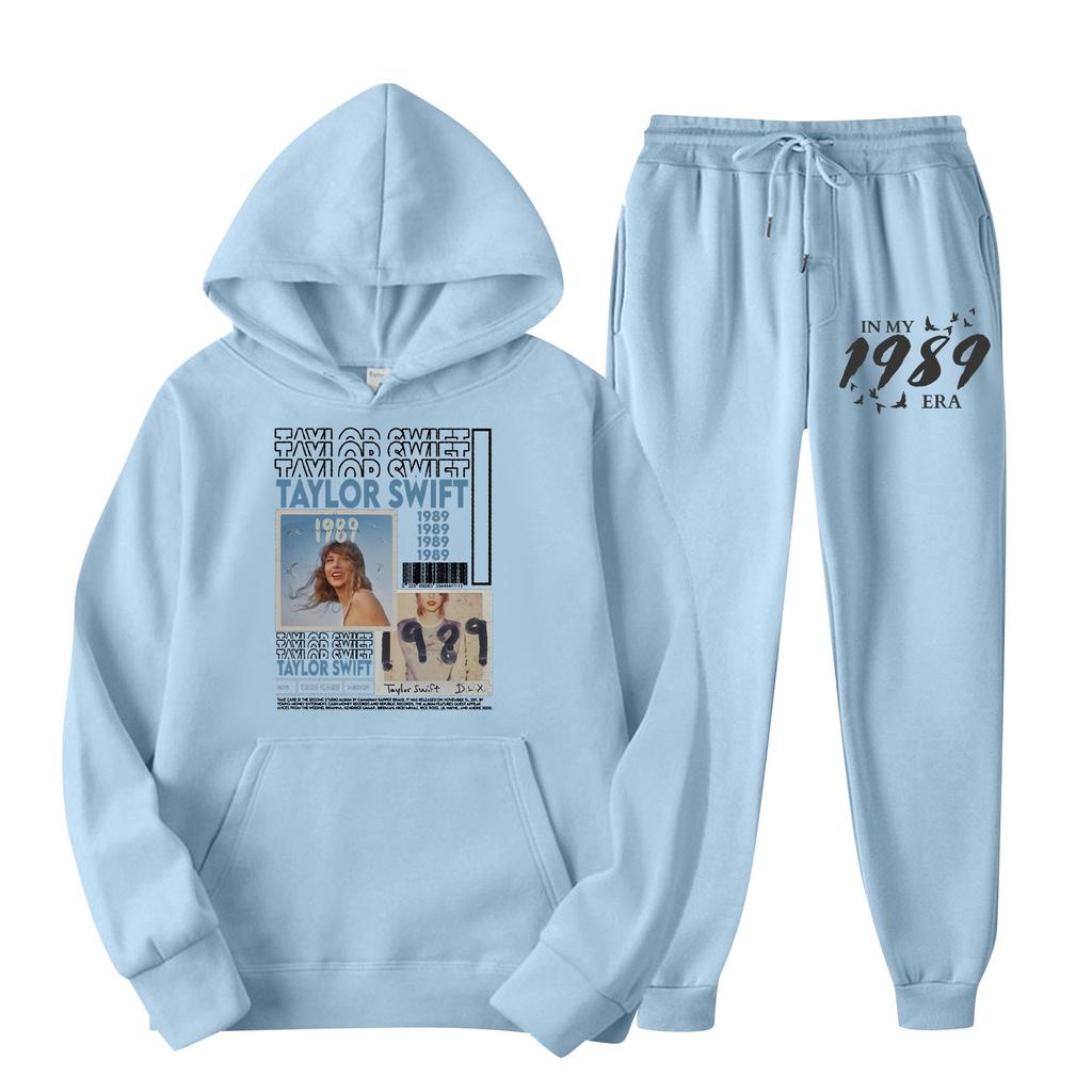 Women's Casual Hoodie and Sweatpants Set Pullover Long Sleeve Top with Front Pocket Adjustable Waistband Jogger Pants Lounge Wear