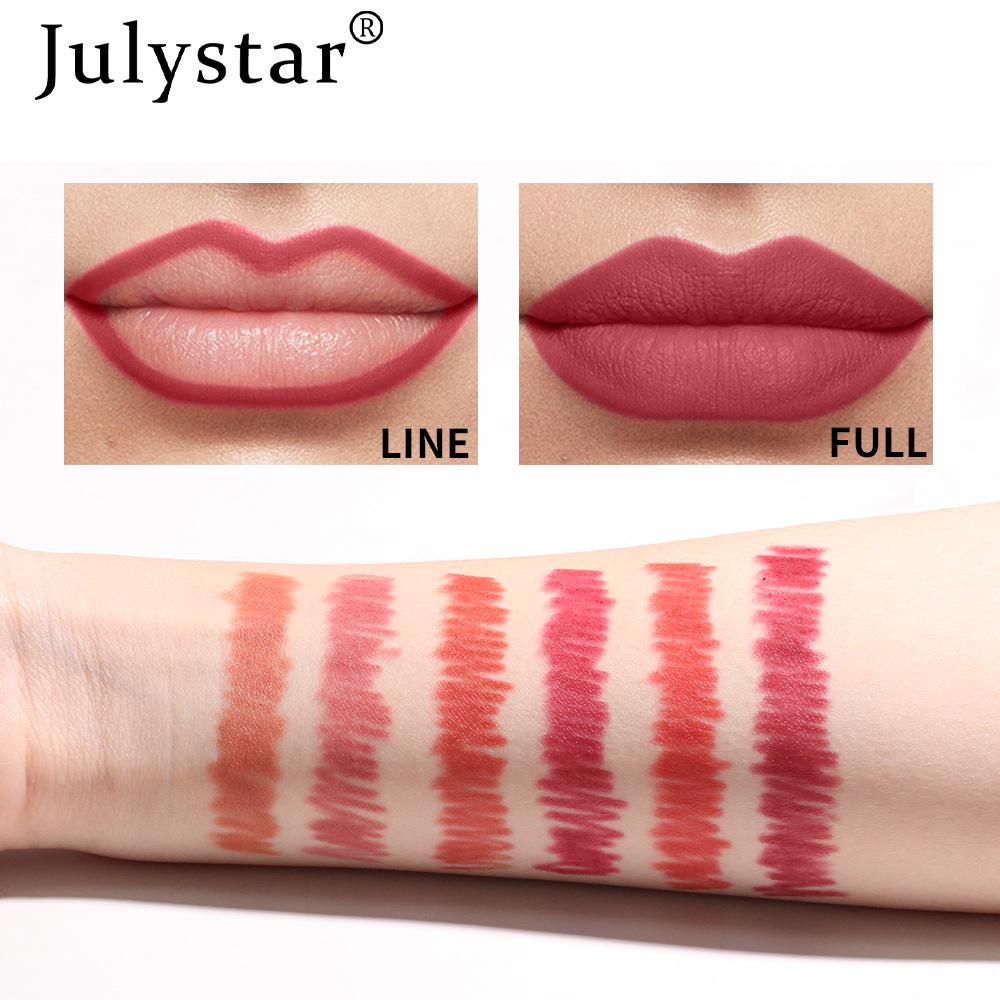 Pink Waterproof Automatic Matte Lip Liner - Smudge-Proof Lipstick Pencil