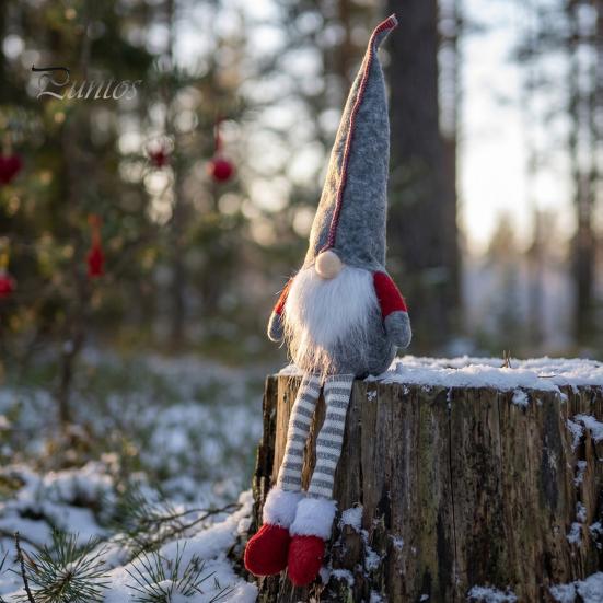 Long-legged Plush Gnome Christmas Doll Decoration, Long Leg Soft Swedish Figurine, Window Decoration Holiday Stuffed Elf Dwarf Ornament for