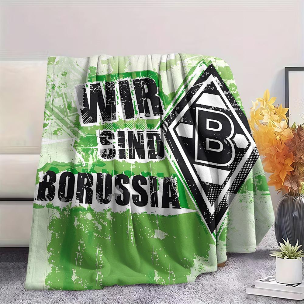 Borussia Print Flannel Blanket, High quality Comfortable for All Seasons, Home Decor, Warmth and Comfort, Perfect for Christmas Gifts