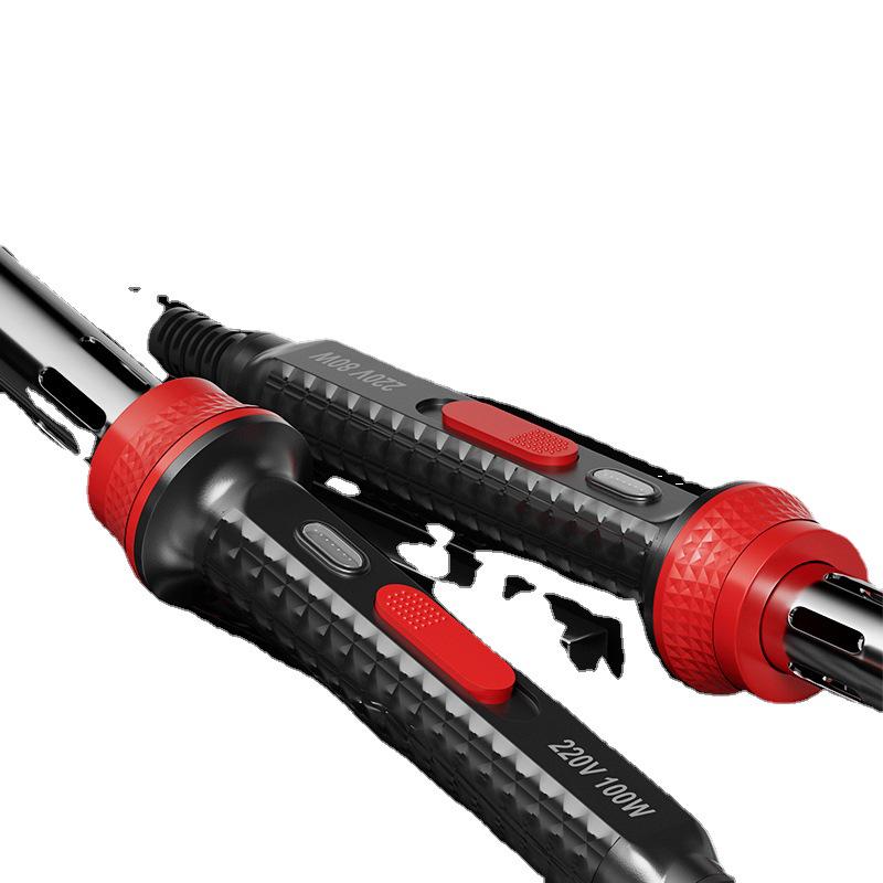300W Adjustable Temperature Handheld Soldering Iron - Portable, High-Power Flat Head with External Heating.