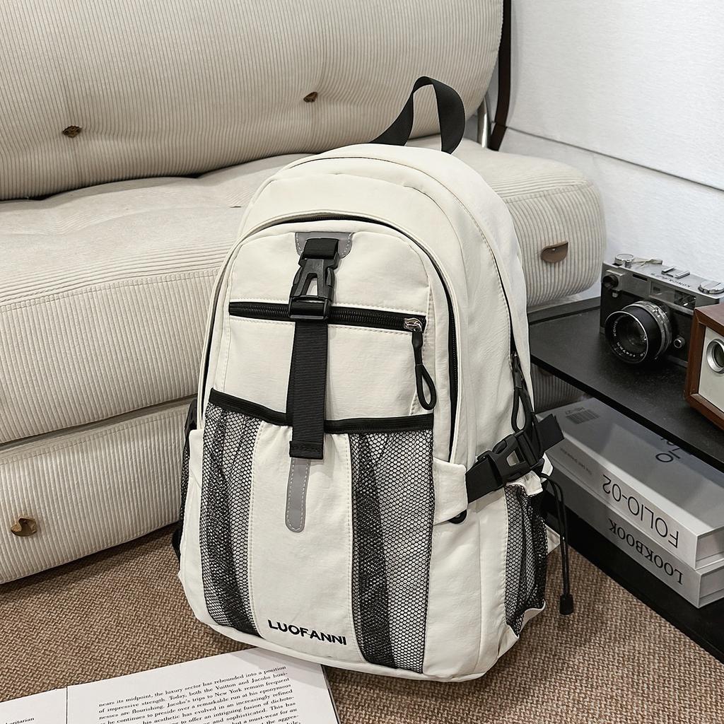 School Bag Workwear Style Backpack for Women, Large Capacity Multi-pocket Lightweight High-capacity Hiking Backpack, Casual Outdoor Backpack for Men