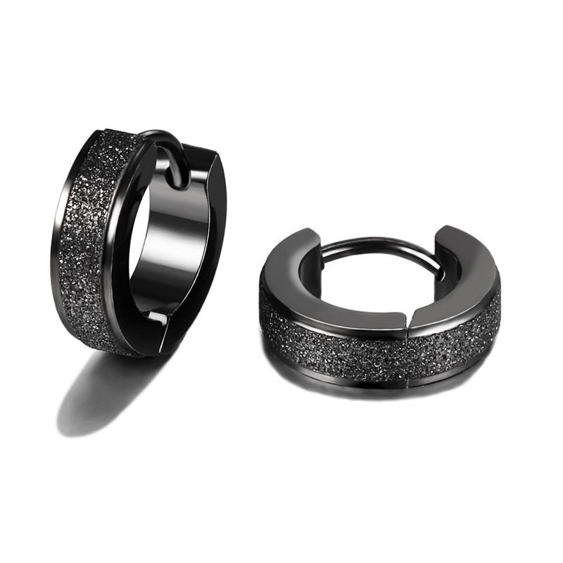 1 Pair Unisex Classic Punk Simple Circle Stainless Steel Earrings For Women Men Cool Round Huggie Hoop Earrings Female Jewelry