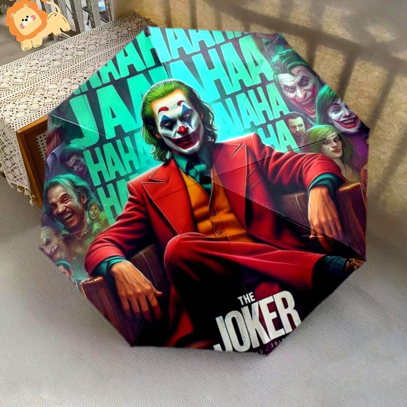 Joker Points Gun Folding Umbrella Portable 8 Paraphenoid Bones Umbrella Three Folds Sun Umbrella