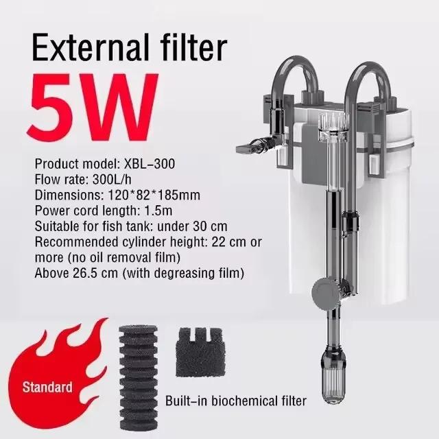 

Фильтр для аквариума Настенное ведро для фильтрации Внешний Маленький Бесшумный Подвесной Очистка воды Циркуляция Циркуляционный Барабан