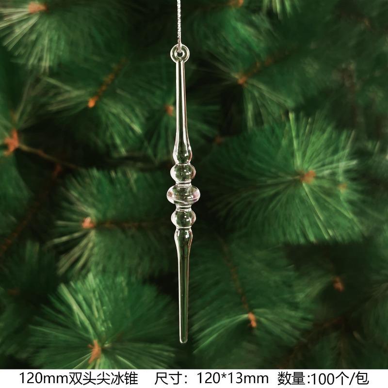 New Christmas Transparent Ice Crystal Snowflake Christmas Tree Decoration Supplies Christmas Atmosphere Christmas Tree Snowflake Pendant