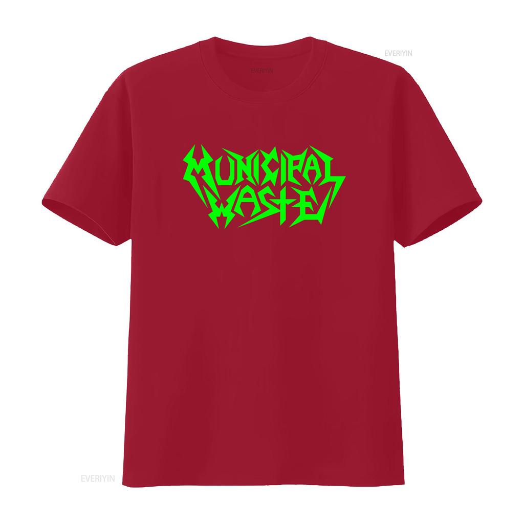 Municipal Waste Neon Green T Shirt For Unisex Punk Rock Style Streetwear Vintage Streetwear Fashion Casual Soft Stylish