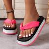 Women's High-End Thick-Soled Flip-Flops, Outdoor Summer Fashion, Color-Block Sandals