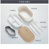 Eco-Friendly PP Oval Lunch Box With Cutlery Set 800ml Dual-Compartment Bento Students Office Workers