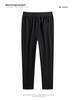 Men's Pure Cotton Lightweight Straight-Leg Sweatpants - Solid Color, Loose Fit for Summer and Spring.