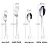 Stainless Steel Wrench Shape Smooth Edge Kitchen Accessories Home Cutlery Tableware Dinner Spoon