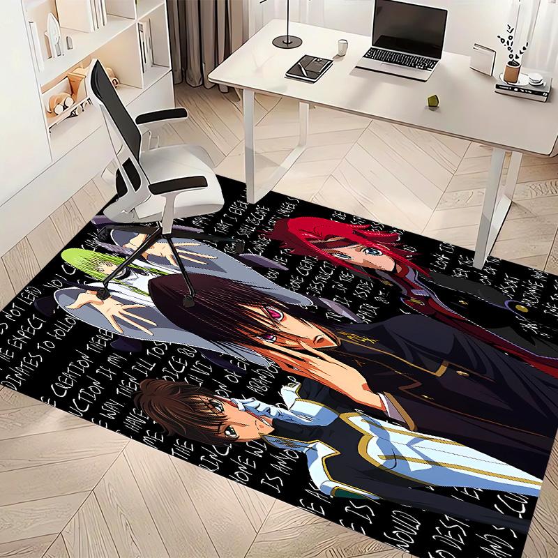 Anime Code Geass Printed Absorbent Washable Carpet,Non-Slip Bathroom Mats,Kitchen Rugs,Living Room Entrance,Camping Picnic Rugs