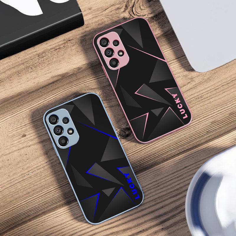 Linien-Diamantgitter für Samsung Galaxy S10 4G S20 11E 30 S21 21Fe 22 S24 Pro S23 Ultra 5G S8 S9 Gehärtetes Glas Handyhülle