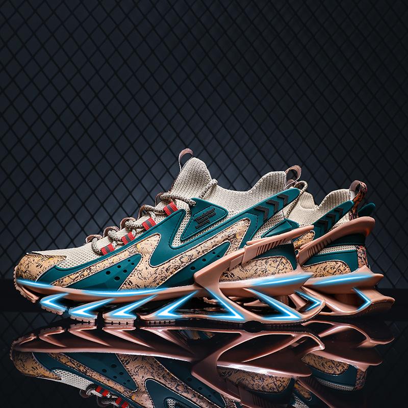 Blade Men's Shoes Summer Breathable Mesh Sports Mesh Shoes Shock-absorbing Running Casual Height-increasing Running Shoes Trendy Shoes