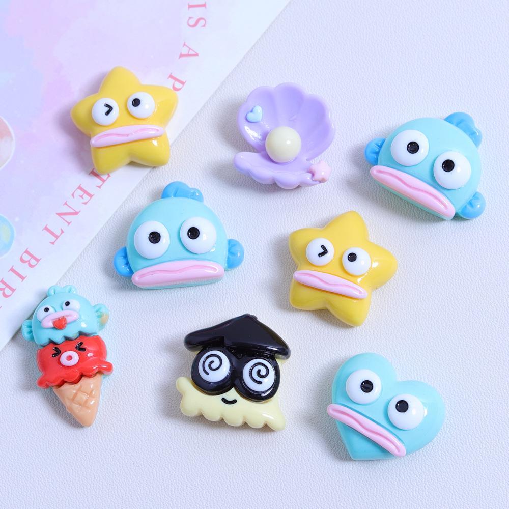 Handmade Cartoon Big Mouth Fish Shoe Charms for Crocs