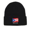 Flag of Puerto Rico Warm Knitted Cap Beanie, Patriotic Skullies Beanies Winter Candy Color Leisure Bobble Hat Knitted Hat Beanie