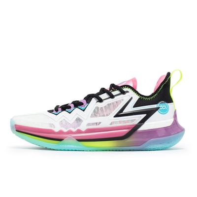 361 Big 3 Future Cushioning Slip Resistant Abrasion Resistant Low Top Basketball Shoes Men's White Black 672411114-1