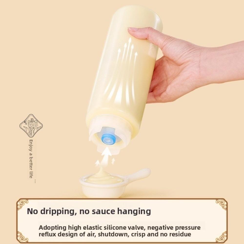 New 360/700/1000ml Squeeze Sauce Bottle Plastic Large Capacity Squeeze Bottles Tomato Catchup Dispenser Picnic Cooker