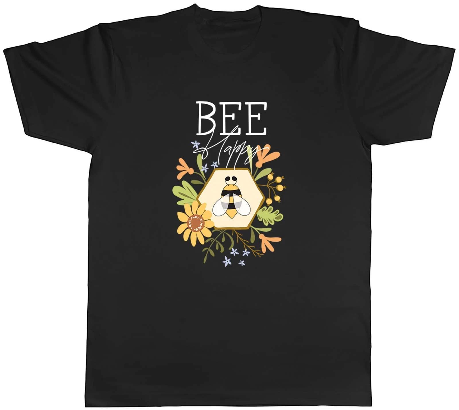 Bumblebee Bee Day Flowers Floral Bee Happy Mens T-Shirt Tee Gift Top XXXXL