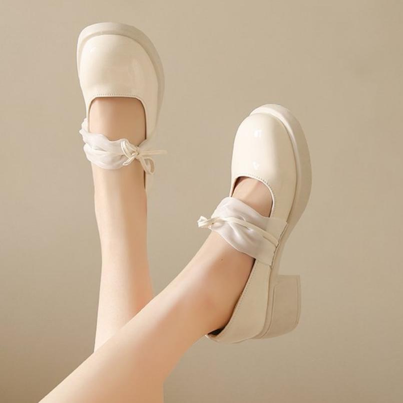 Японские туфли-лодочки на высоком каблуке из лакированной кожи туфли Мэри Джейн женские балетки туфли на ремешке с пряжкой на щиколотке женские туфли в стиле панк униформа одинарные туфли Лолита 40 2870₽