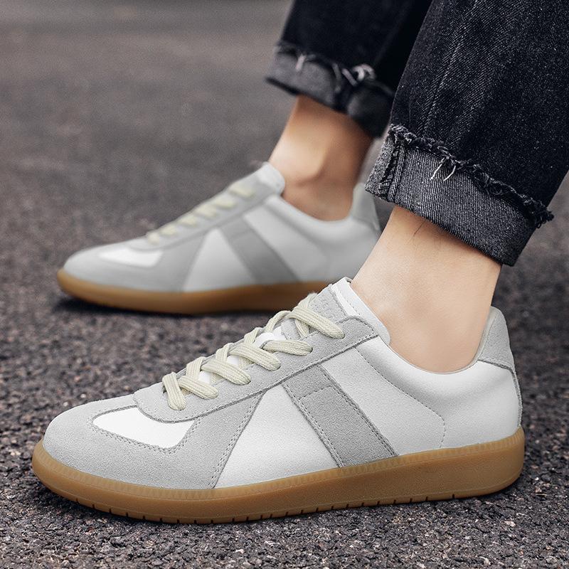 Neue 2025 Frühling Leder Flachsohlenschuhe Klassische Plateau Sport Freizeitschuhe Herren Trendschuhe