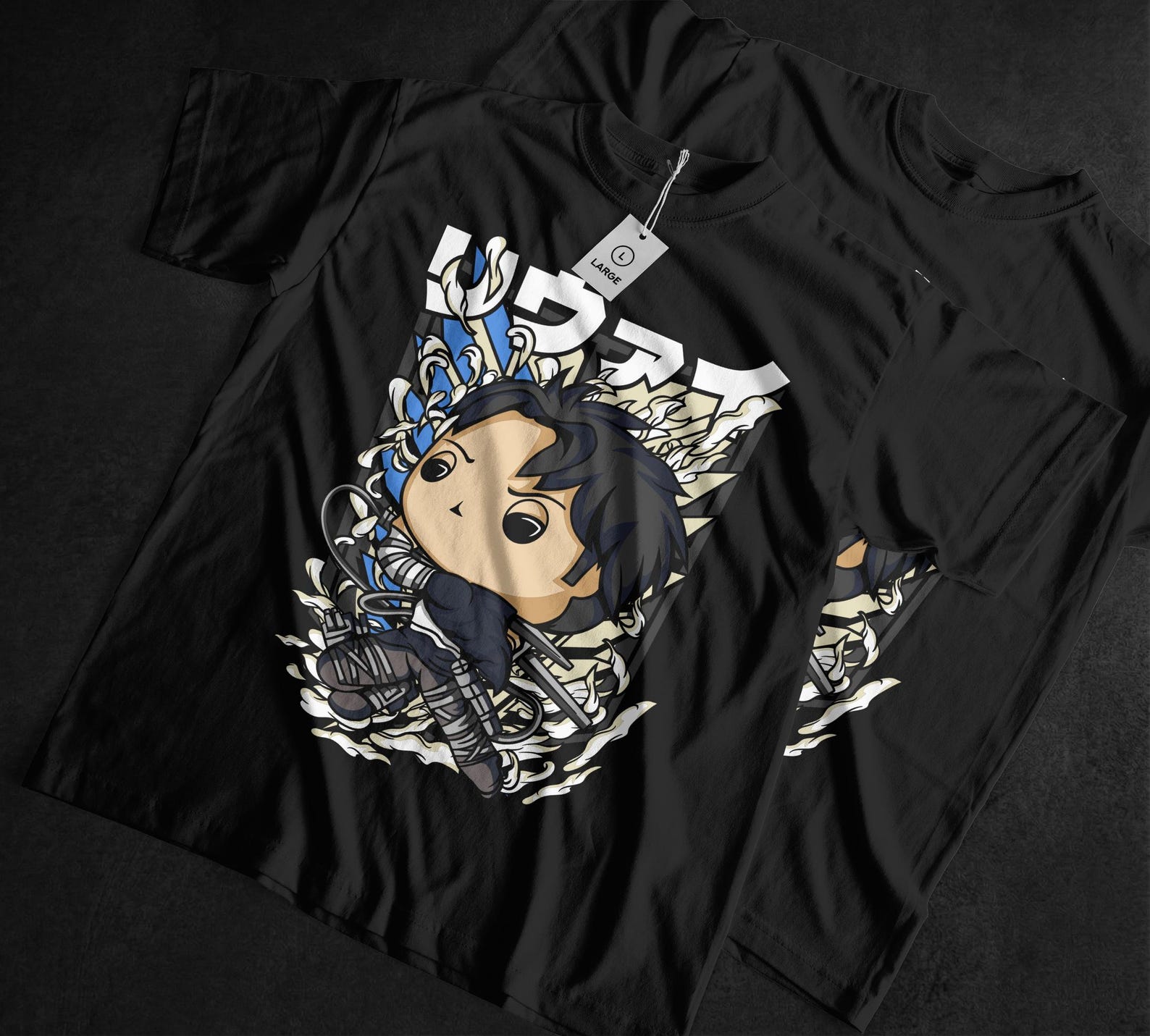 Unisex Shonen Anime Tee, Dark Manga Graphic, Japan Style Top, Otaku Fan Present 140